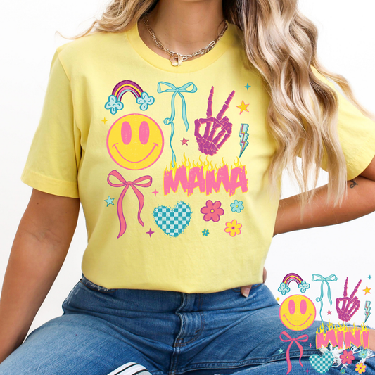 Mama - Mini Groovy Icons Full Color DTF Transfer=