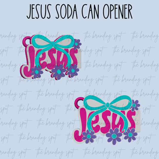 Jesus Soda Can Tab Opener Keychain