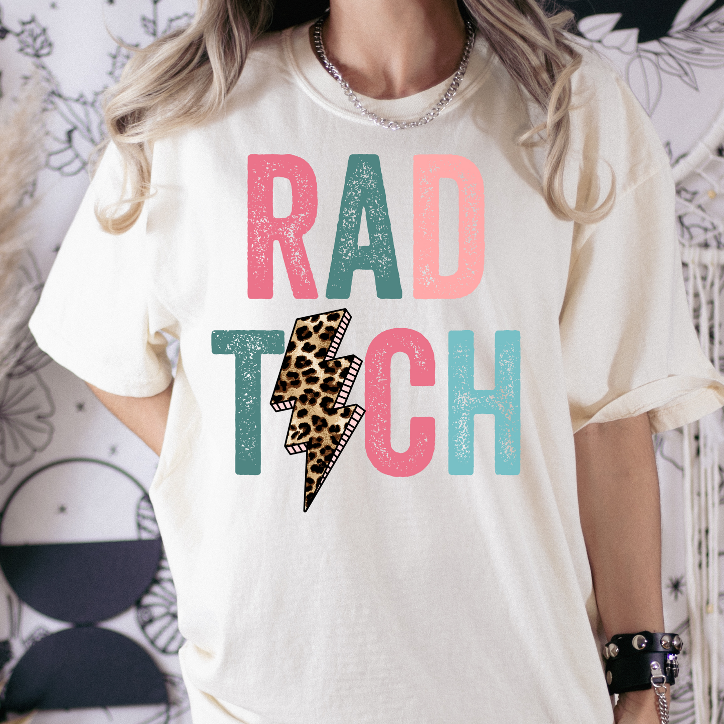 Rad Tech (Leopard Lightening Bolt) Full Color DTF Transfer