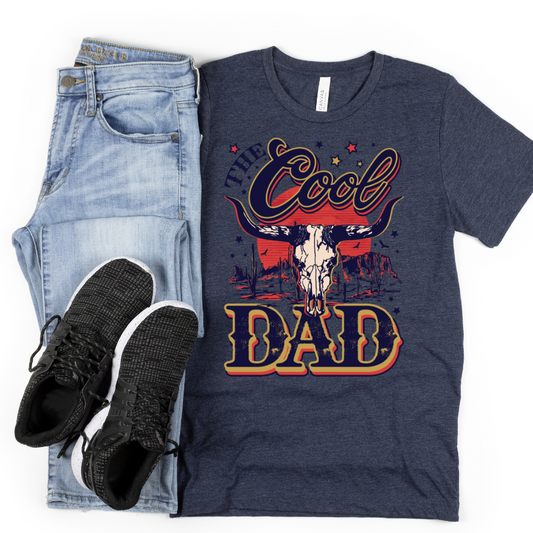 The Cool Dad Western Full Color DTF Transfer