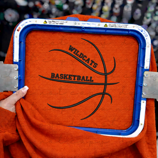 Mascot Basketball Seams Embroidered Sweatshirt/T-Shirt