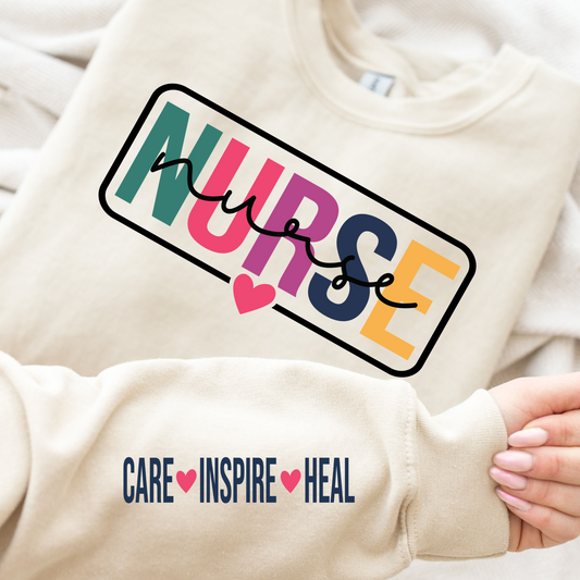 Nurse (Boxed) Care Inspire Heal Full Color DTF Transfer