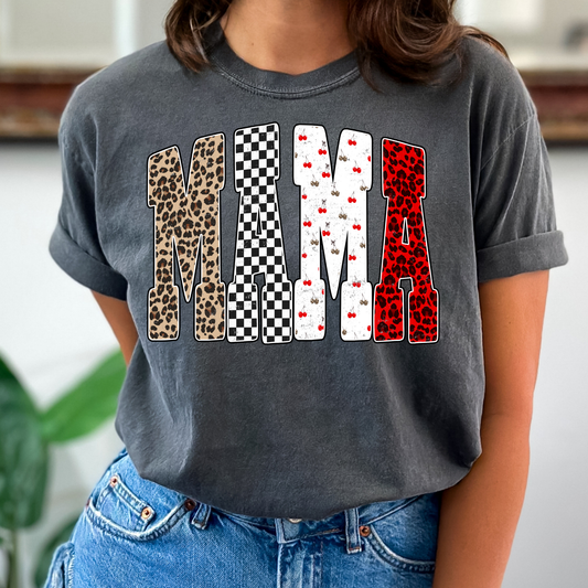 Mama (Leopard, Checkered, Cherry) Full Color DTF Transfer