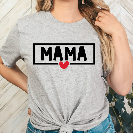 Mama (Box w/ Hearts) Full Color DTF Transfer