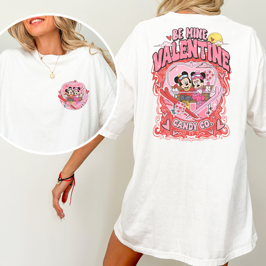 Be Mine Valentine (Minnie/Mickey) Candy Co. Full Color DTF Transfer