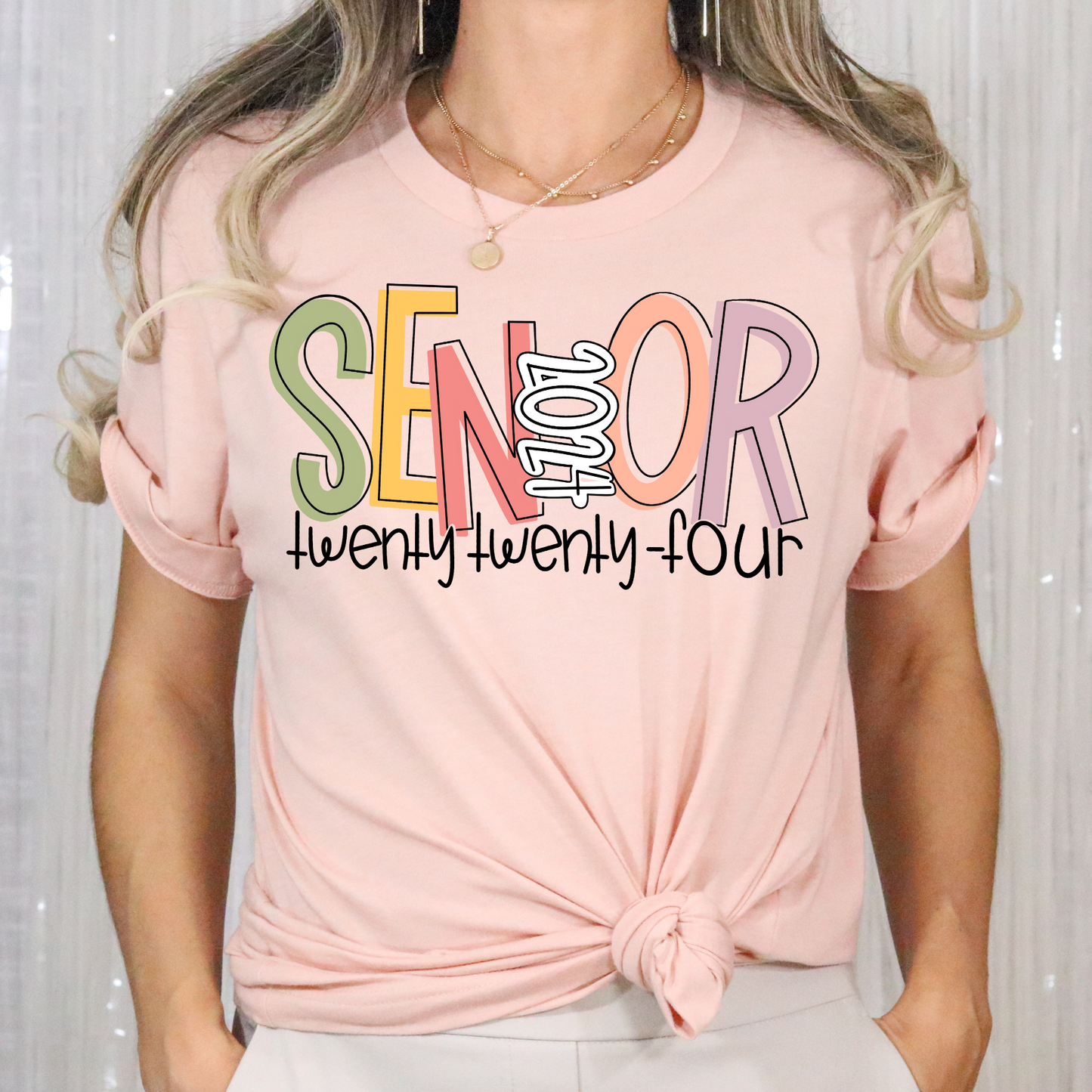 Senior 2024 (Multi Color Outlined) Full Color DTF Transfers