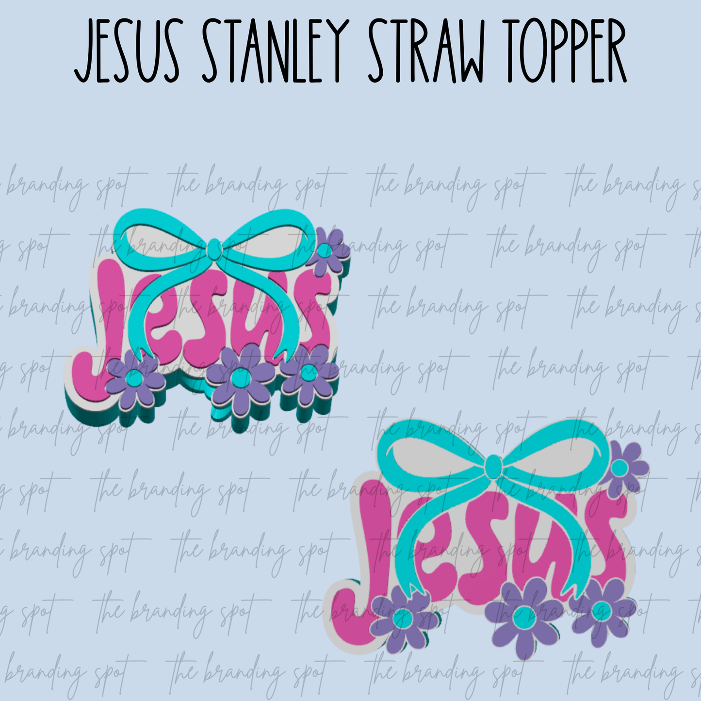 Jesus Stanley Straw Topper