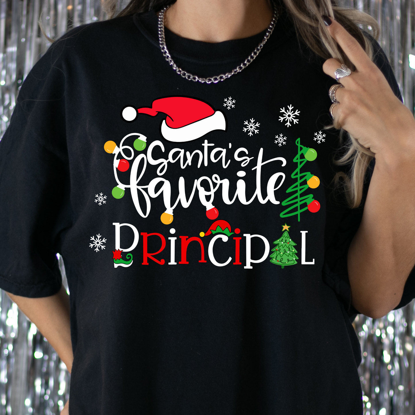 Santa's Favorite Principal Full Color DTF Transfer