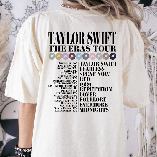 Taylor Swift Eras Tour (City/Songs) Full Color DTF Transfer