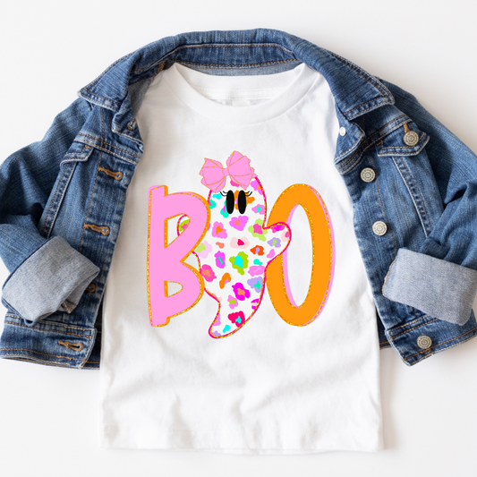 Boo (Girl Leopard Ghost) Full Color DTF Transfer