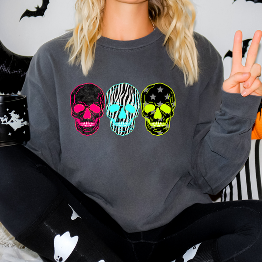 Skulls Full Color DTF Transfer