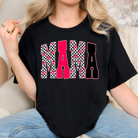 Mama (Fangs, Checkered) Full Color DTF Transfer