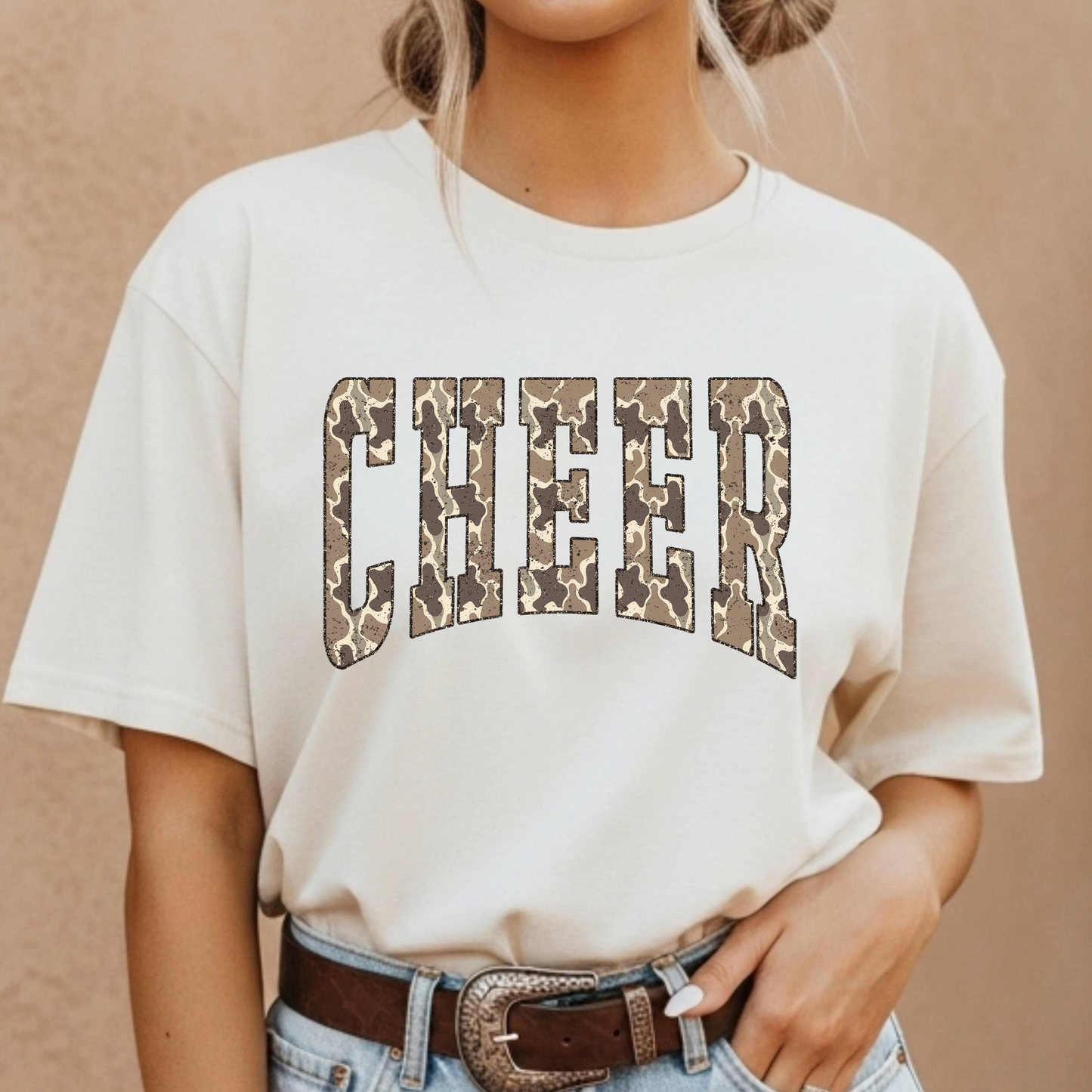 Camo Cheer (Varsity) Full Color DTF Transfer