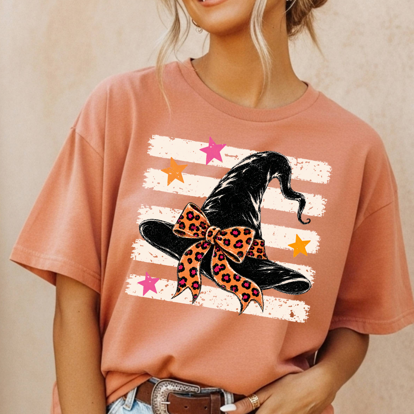 Witch Hat w/Striped Background