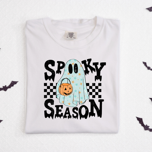 Spooky Season Blue Ghost Full Color DTF Transfer