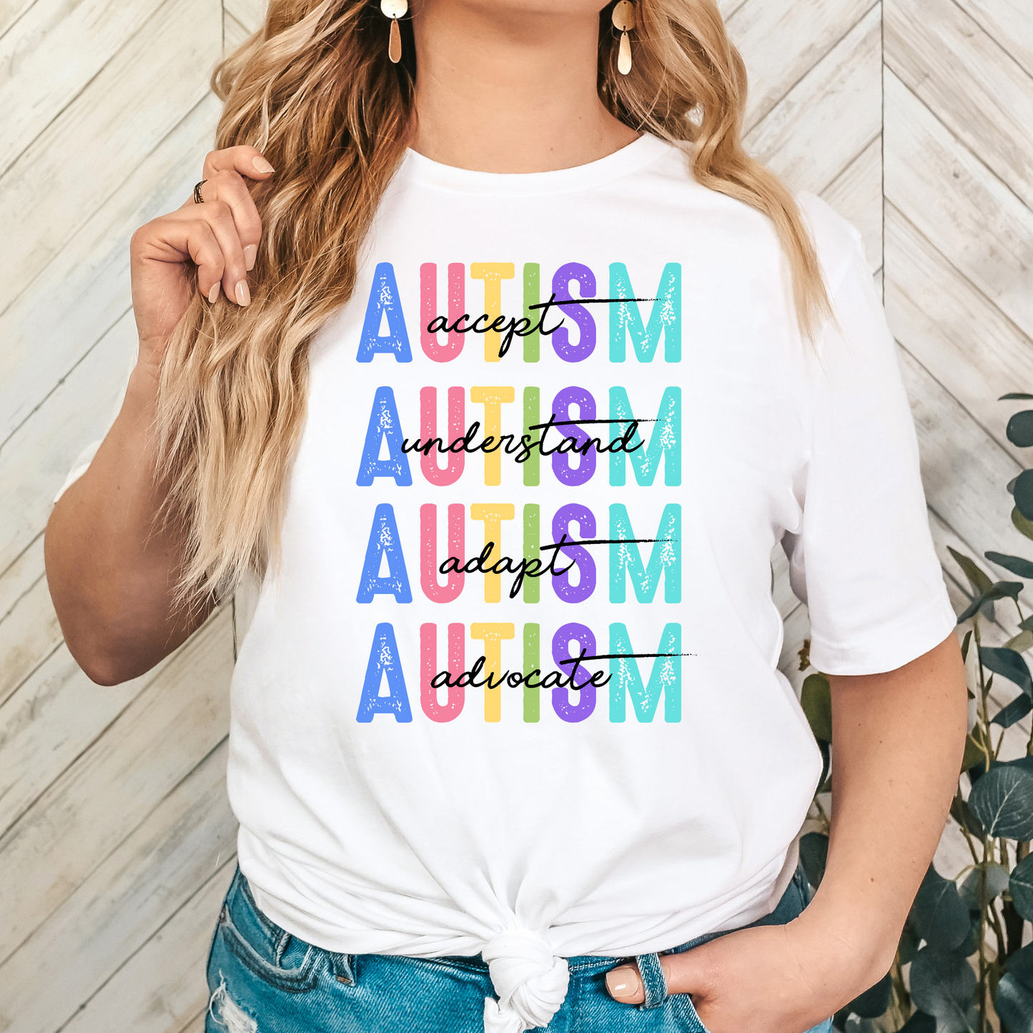 Autism Accept - Understand - Adapt - Advocate Full Color DTF Transfer