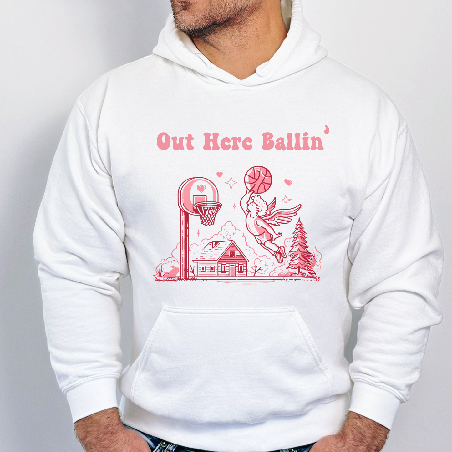 Out Here Ballin' (Cupid Basketball) Full Color DTF Transfer