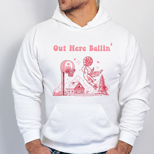 Out Here Ballin' (Cupid Basketball) Full Color DTF Transfer