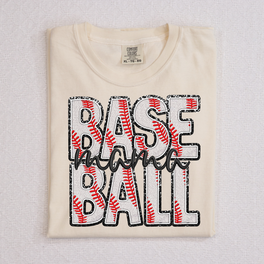 Stacked Baseball Mama Full Color DTF Transfer