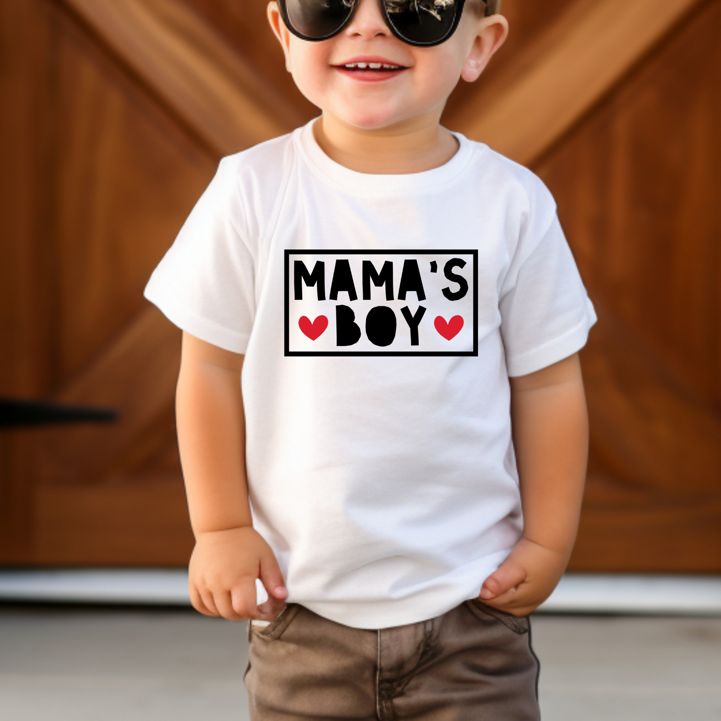 Mama's Boy (Box w/ Hearts) Full Color DTF Transfer