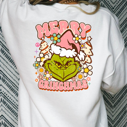 Merry Grinchmas (Pink) Full Color DTF Transfer