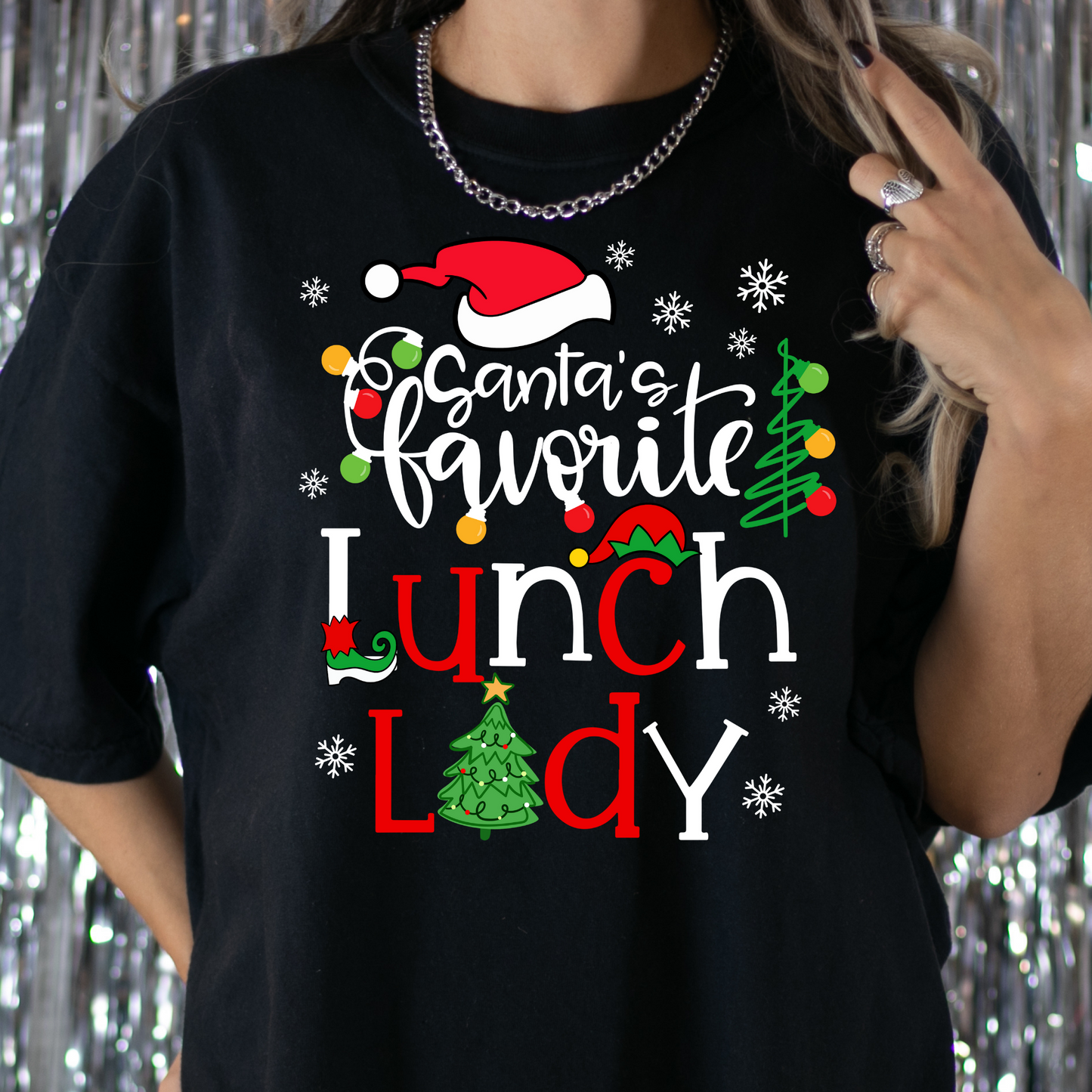 Santa's Favorite Lunch Lady Full Color DTF Transfer