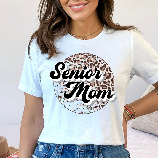 Senior Mom (Leopard Circle) Full Color DTF Transfer