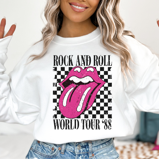 Rock And Roll World Tour '88 (Tongue w/Checkered Background)