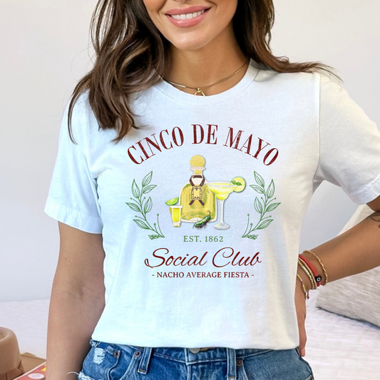 Cinco De Mayo Social Club Full Color DTF Transfer