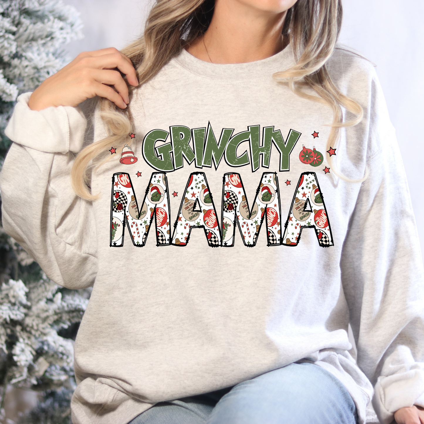 Grinchy Mama Full Color DTF Transfer