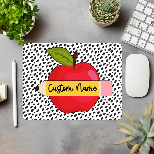 Speckled Apple Personalized Mouse Pad
