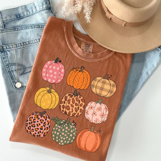 Fall Pumpkin Grid (3x3) Full Color DTF Transfer