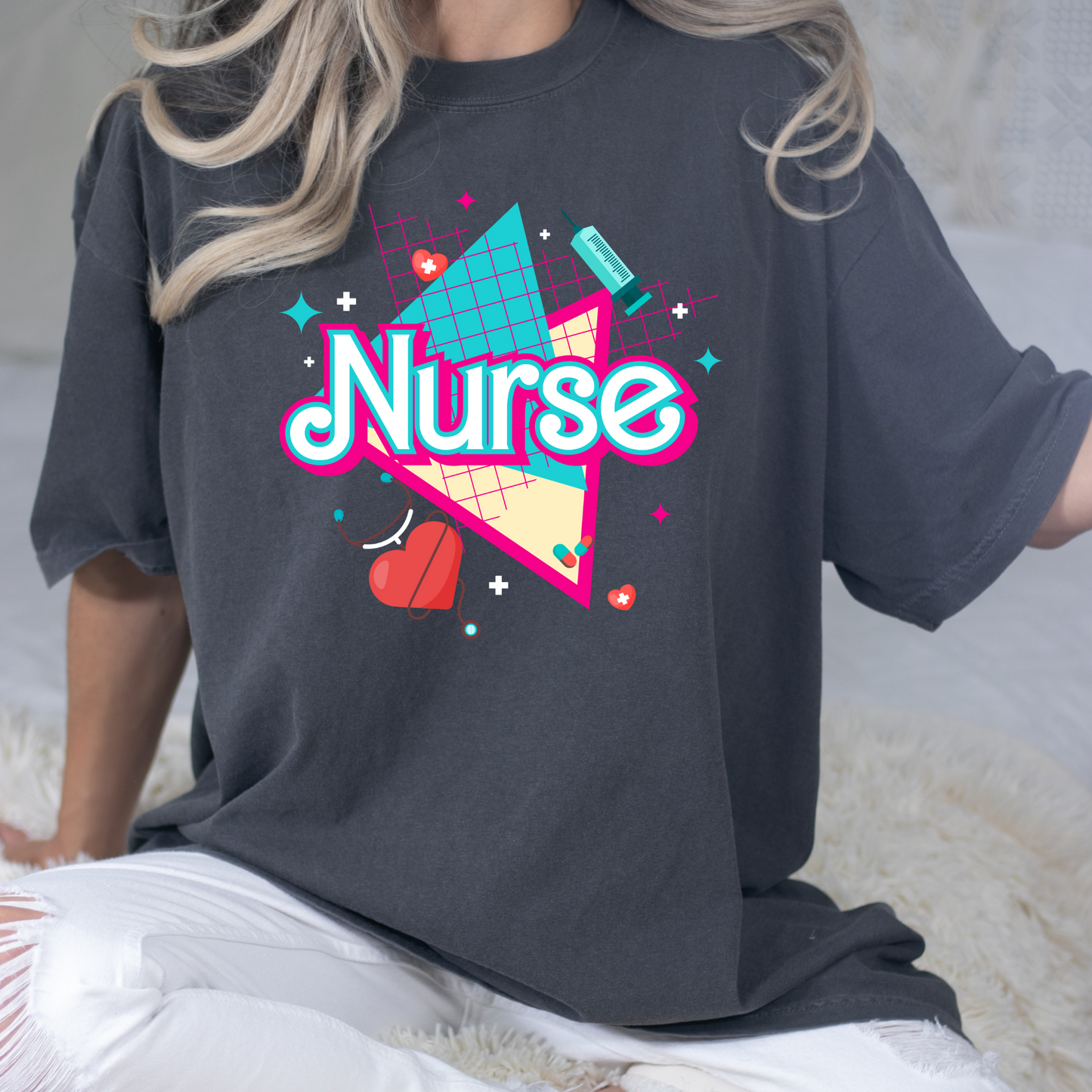 Nurse Retro Theme Full Color DTF Transfer