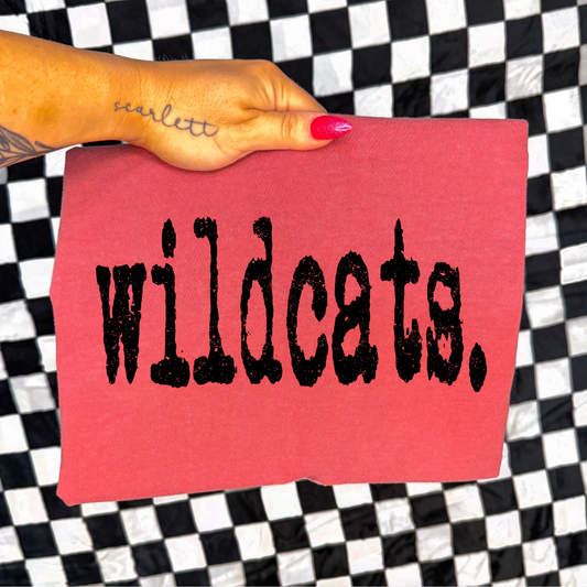 Wildcats Typography Full Color DTF Transfer