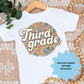 Floral Circle Grade (MULTI GRADE OPTIONS) Checkered Back To School Full Color DTF Transfers