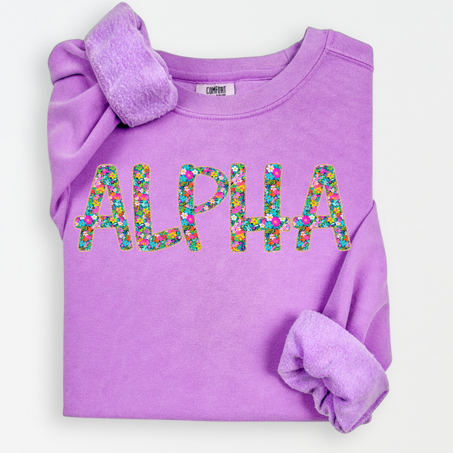 Floral Alpha Full Color DTF Transfer
