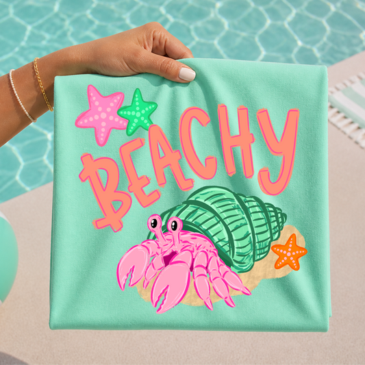 Beachy Crab Full Color DTF Transfer