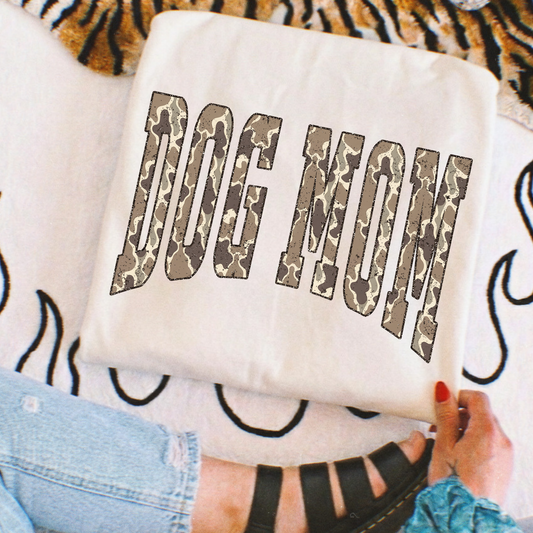 Camo Dog Mom Full Color DTF Transfer