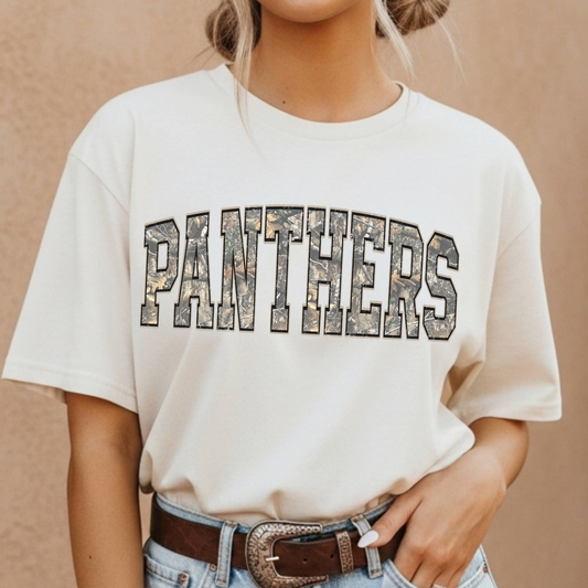 Camo Panthers Full Color DTF Transfer