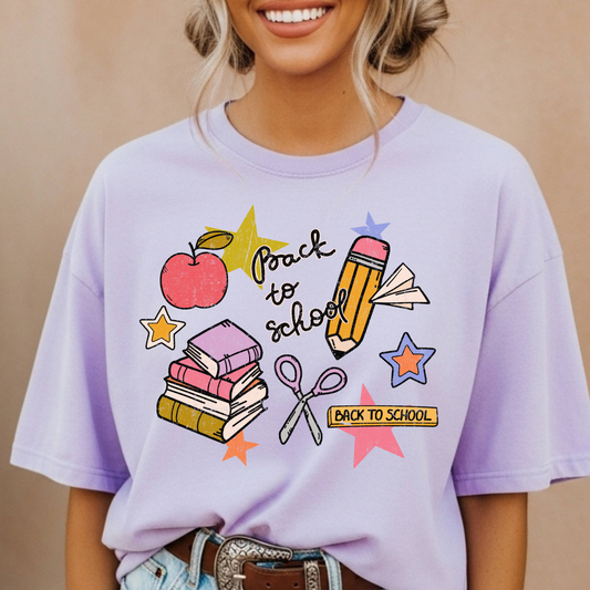 Back To School (Icons) Full Color DTF Transfer