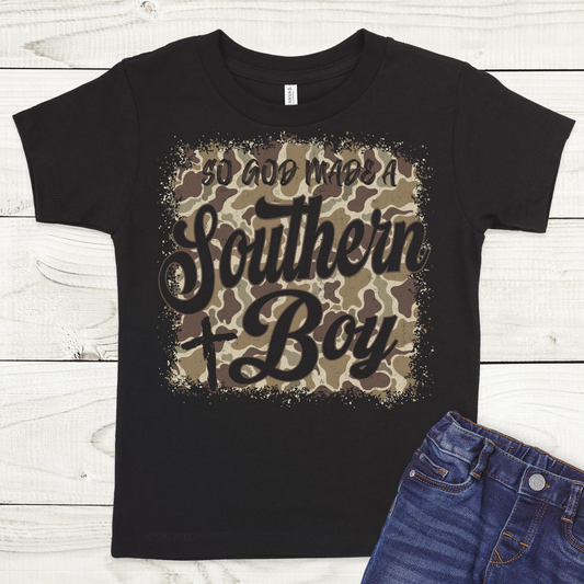 So God Made A Southern Boy (Camo) Full Color DTF Transfer