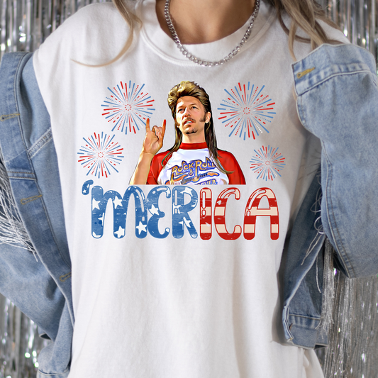 Joe Dirt Merica (Fireworks) Full Color DTF Transfer