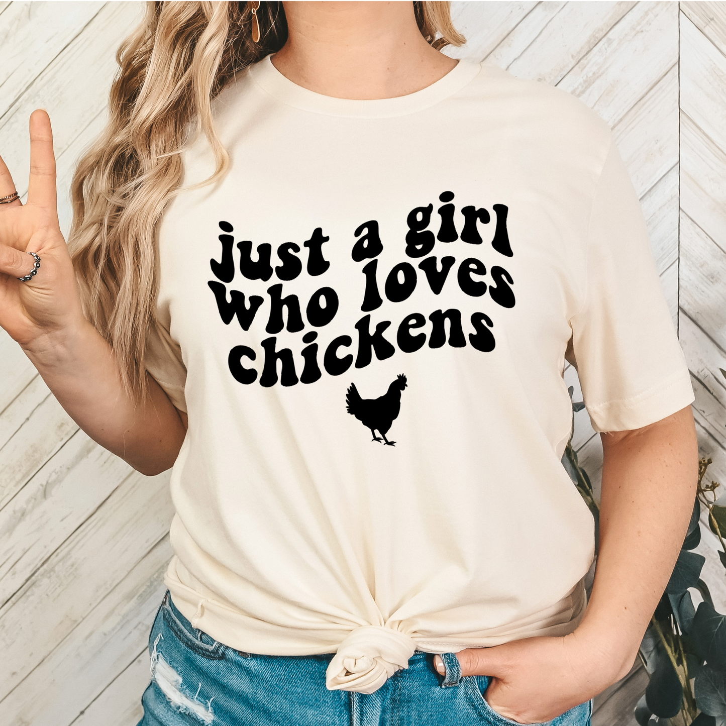 Just a Girl Who Loves Chickens Full Color DTF Transfer