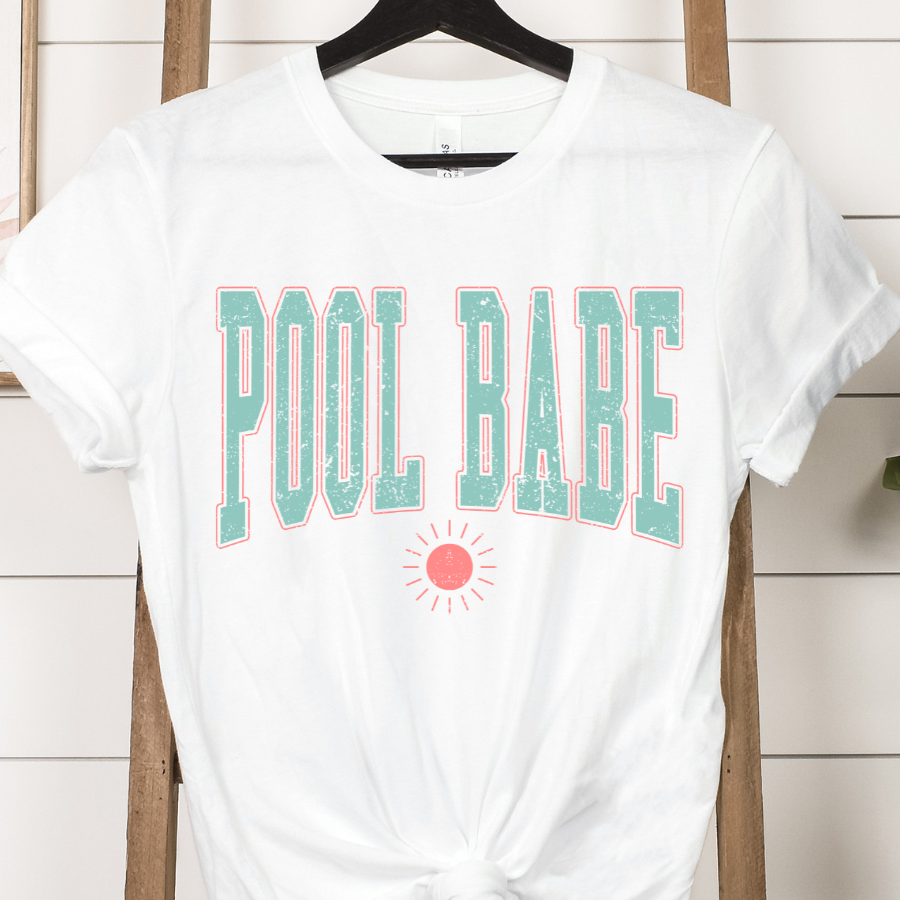 Pool Babe Full Color DTF Transfer