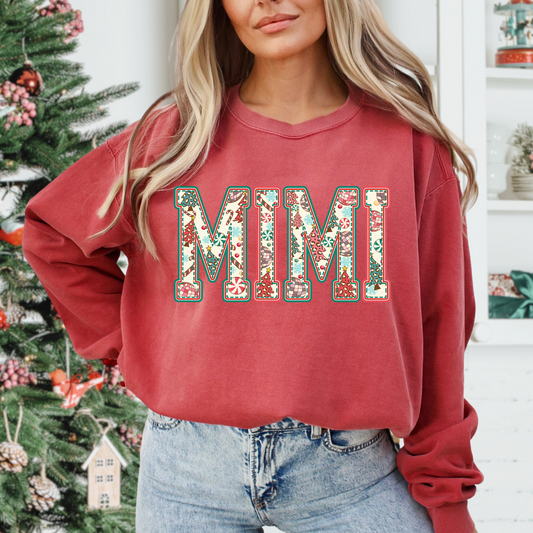 Mimi (Christmas Pattern Fill) Full Color DTF Transfer