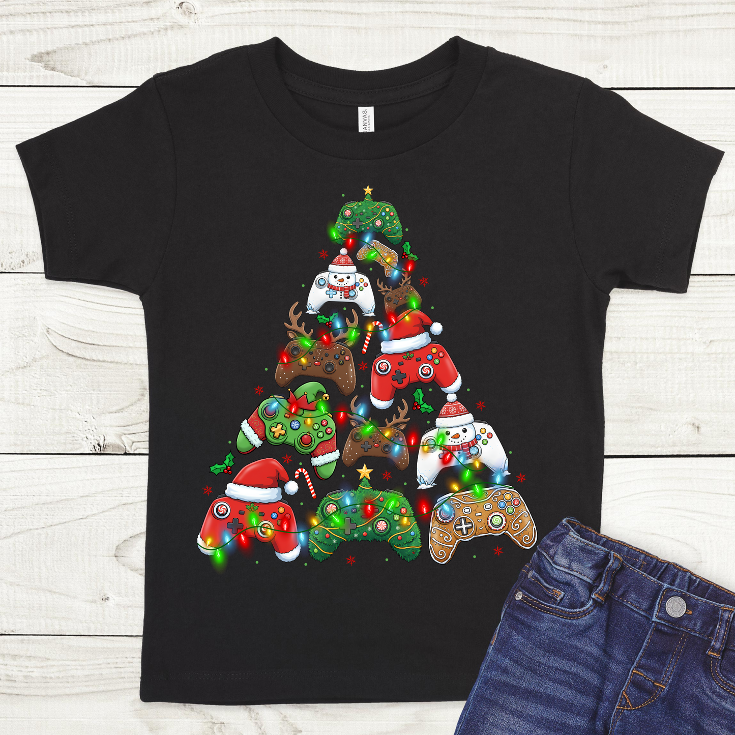 Controller Christmas Tree Full Color DTF Transfer