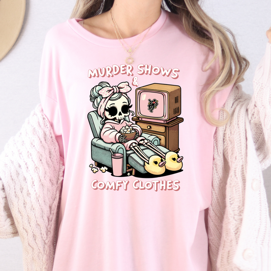 Murder Shows & Comfy Clothes Full Color DTF Transfer