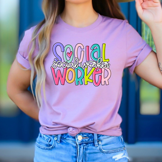 Social Worker Full Color DTF Transfer