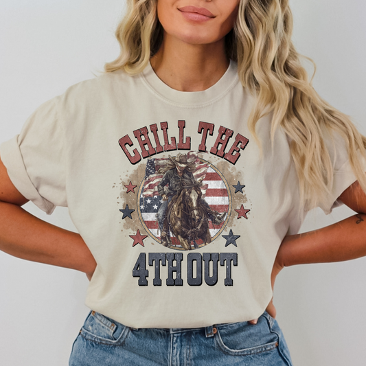 Chill The 4th Out (Barrel Racing) Full Color DTF Transfer