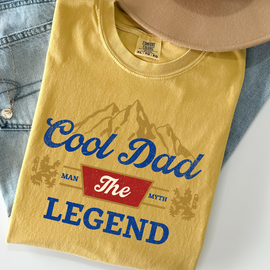 Cool Dad The Man The Myth The Legend Full Color DTF Transfer